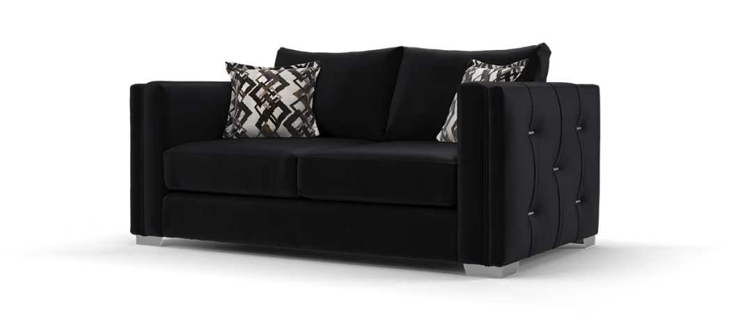 Sofology Titan Fabric 2 Seater in  Black/Bronze Mix