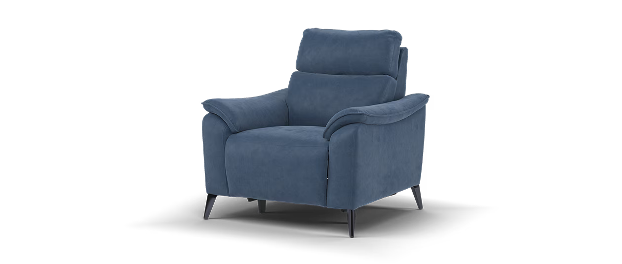 Sofology The Arlo  Recliner Chair in Flecked Fabric Navy