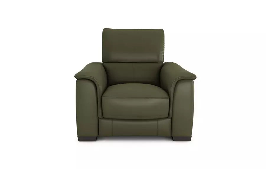 DFS Arwen Leather Power Recliner Chair Borelli in Khaki