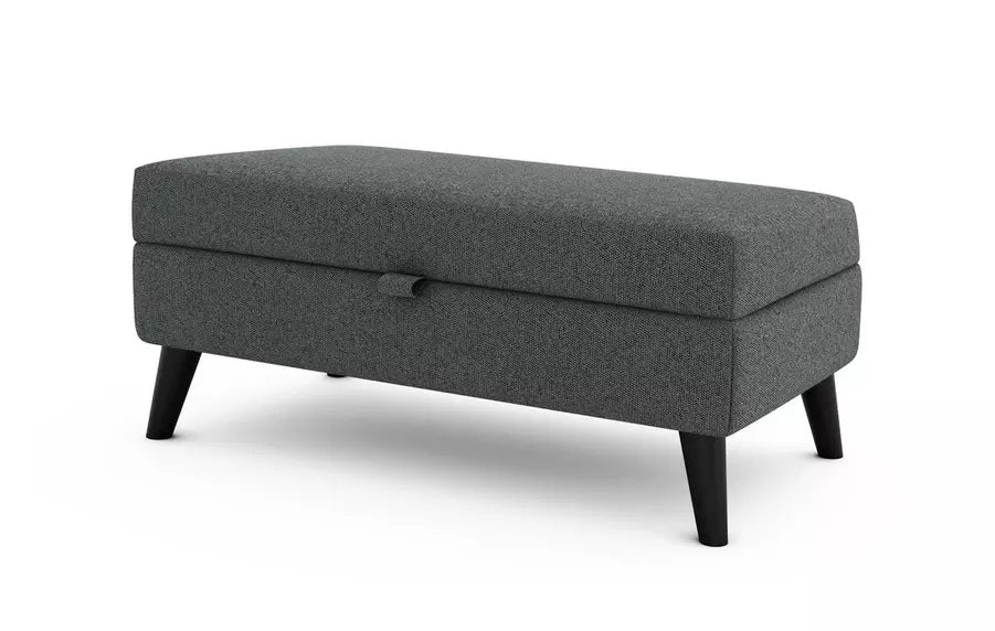 DFS Avena Fabric Storage Footsool in Grey