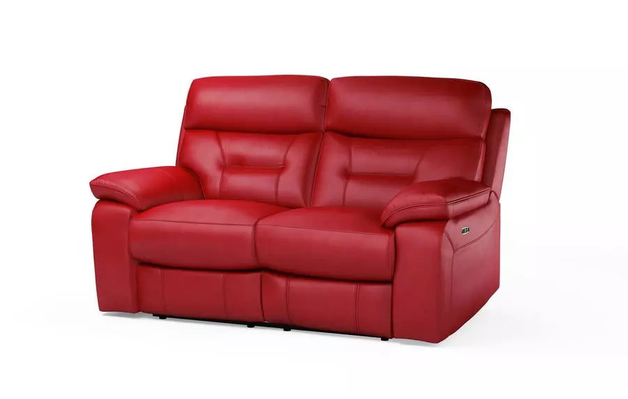 DFS Foster Leather 2 Seater Power Recliner