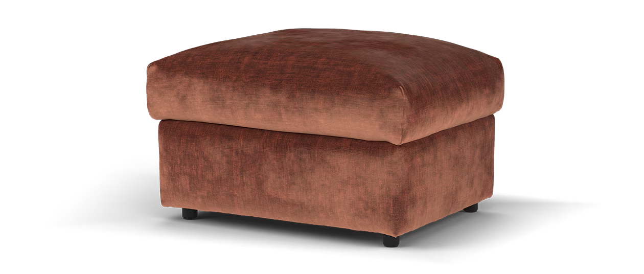 Sofology Georgio Fabric Designer Footstool in Burgundy All Over