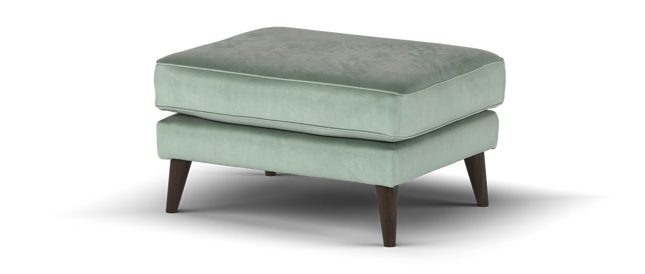 Sofology Keswick Fabric Footstool in Green