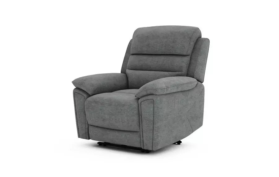 DFS Lawson Fabric Power Recliner Chair in Grey