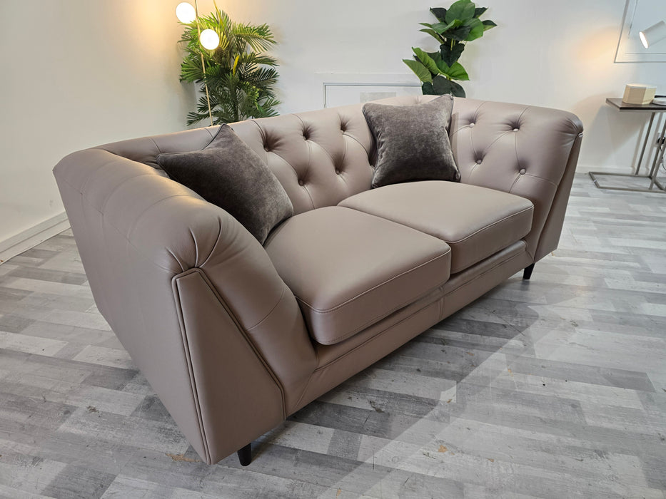 Bridgerton 2 Seater -  Leather Trusty Leather Taupe Mix