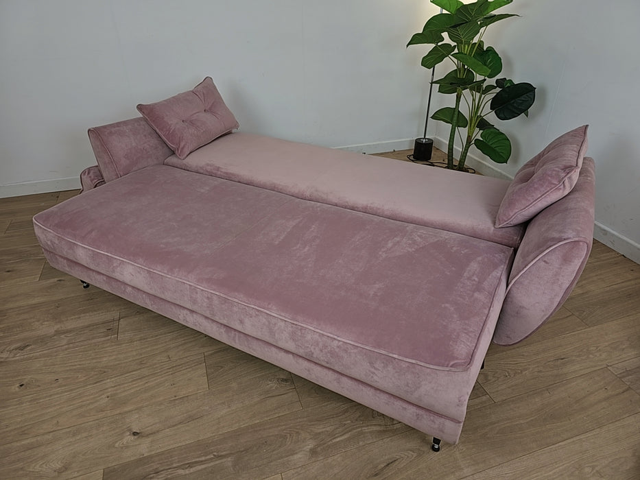 Zinc Sofa bed -  Fabric  - Plush Pink