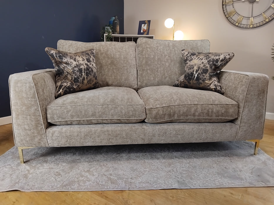 Sofology Rococo Fabric 2 Seater Full Back in Verbier Gold Mix