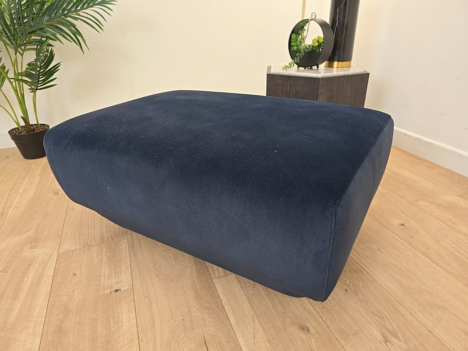 Trent - Fabric Footstool  - Navy