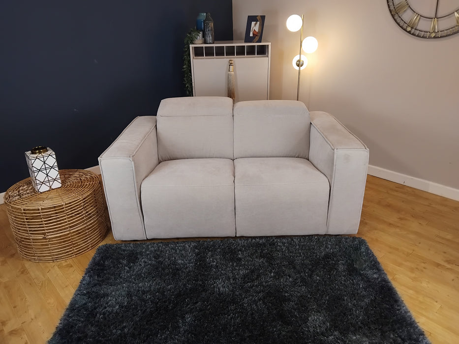 Sofology The Horizon Fabric 2 Seater in Textured Chenille Stone