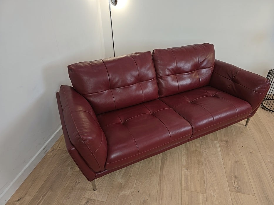 Europa 3 seat - Leather  - Cranberry