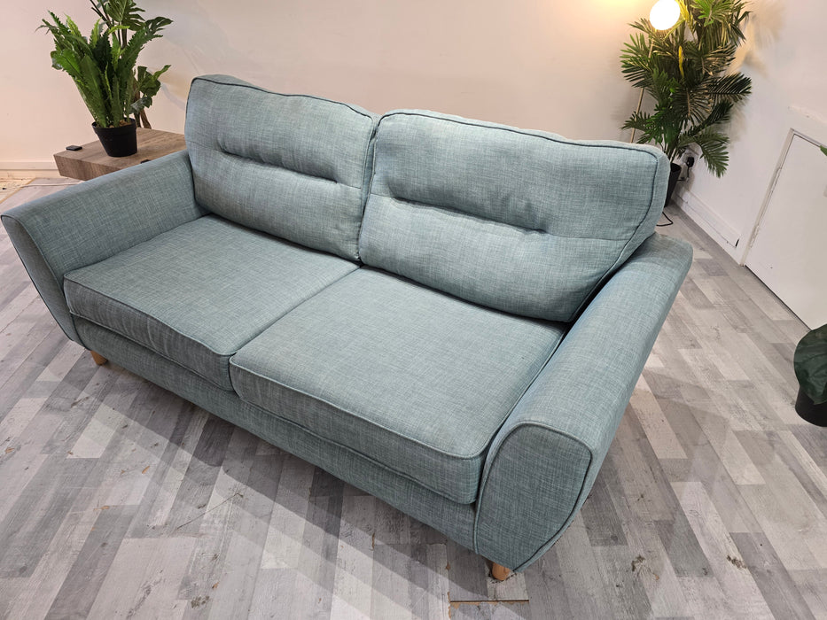 Hetty 3 Seater - Fabric Sofa - Linoso Duck Egg