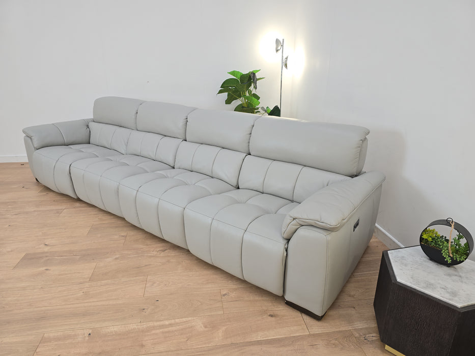 Montebello 4 Seater Sofa -  Leather - Grey