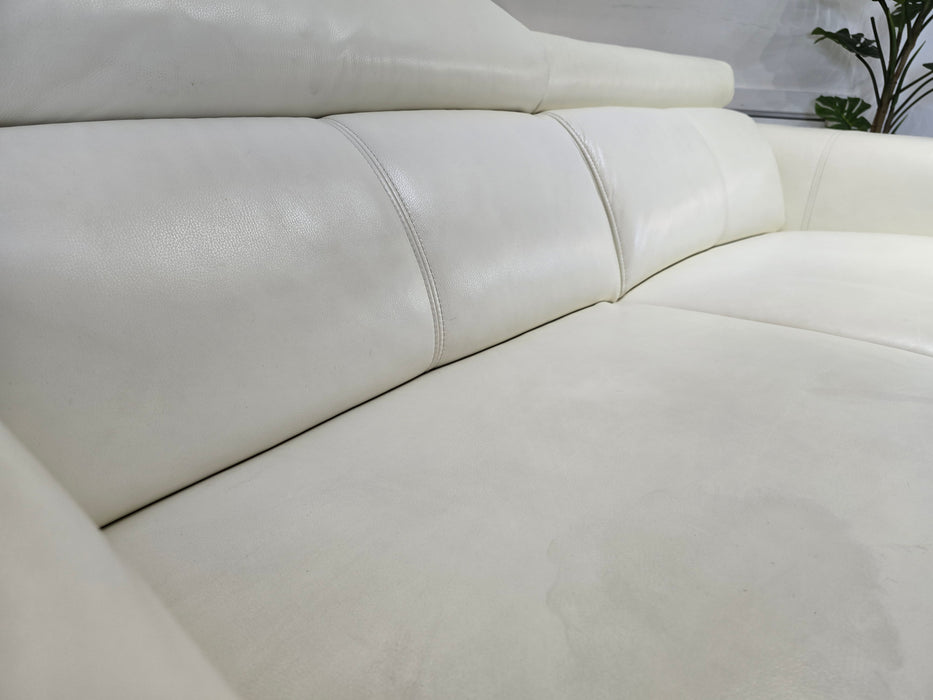 Moreno 3 Seater - Leather  - White