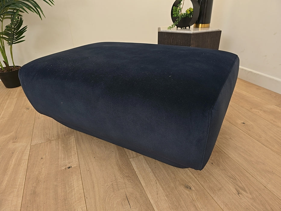 Trent - Fabric Footstool  - Navy