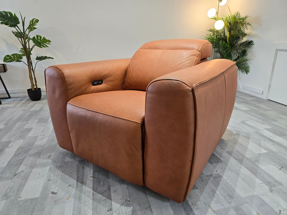 Bohemia - Leather Power Reclining Chair - Kansas Tan