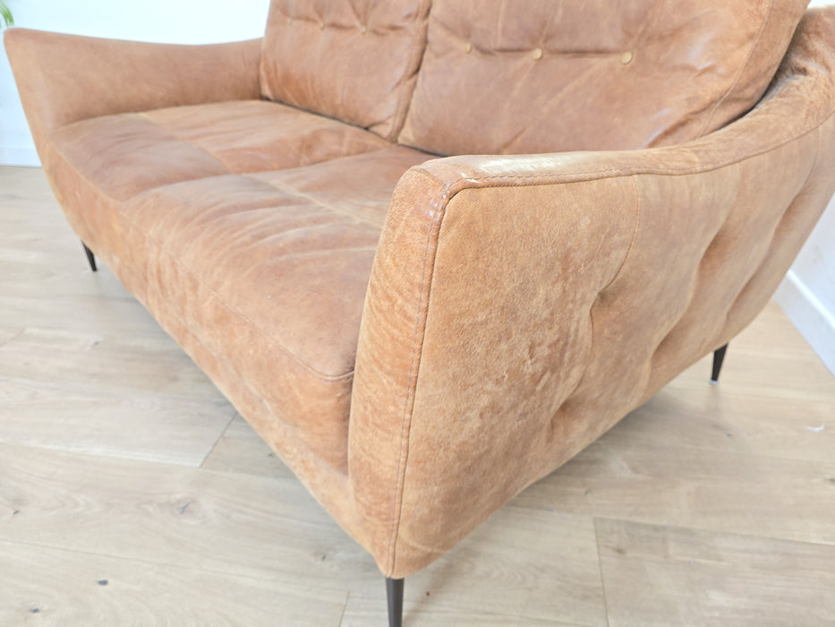 Cordelia 2 Seater - Leather Sofa - Texas Tan