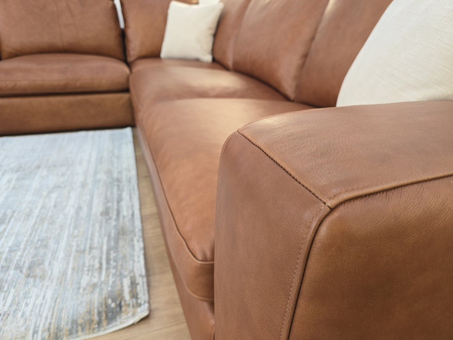 Retreat Corner Sofa - Leather - Tan Mix