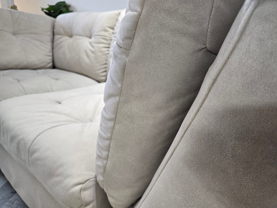 The Cocoon 3 Seater Fabric Sofa Lifestyle Flecked Fabric Ivory