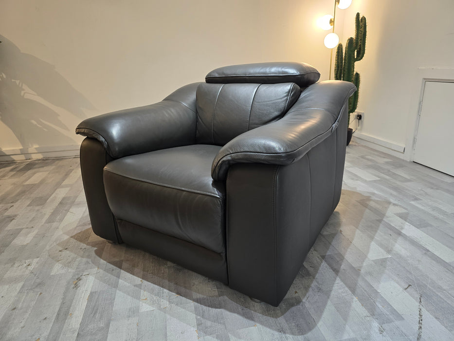 Carrera 1 Seater - Trusty Embossed Leather Charcoal