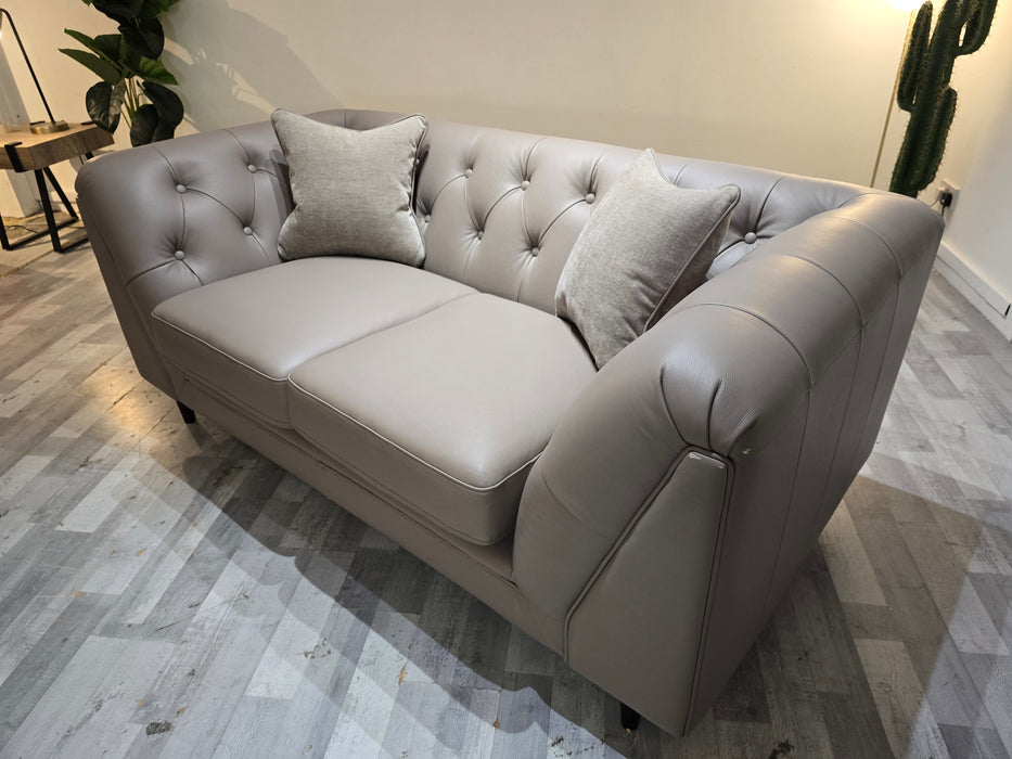 Bridgerton Leather 2 Seater - Trusty supple Taupe Grey