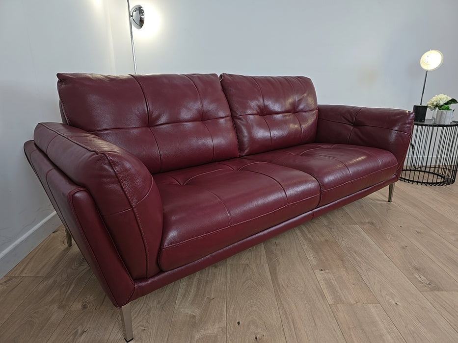 Europa 3 seat - Leather  - Cranberry