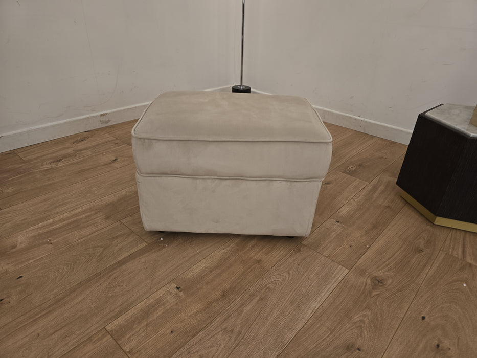 Titan Footstool - Fabric - Festival Cream All Over