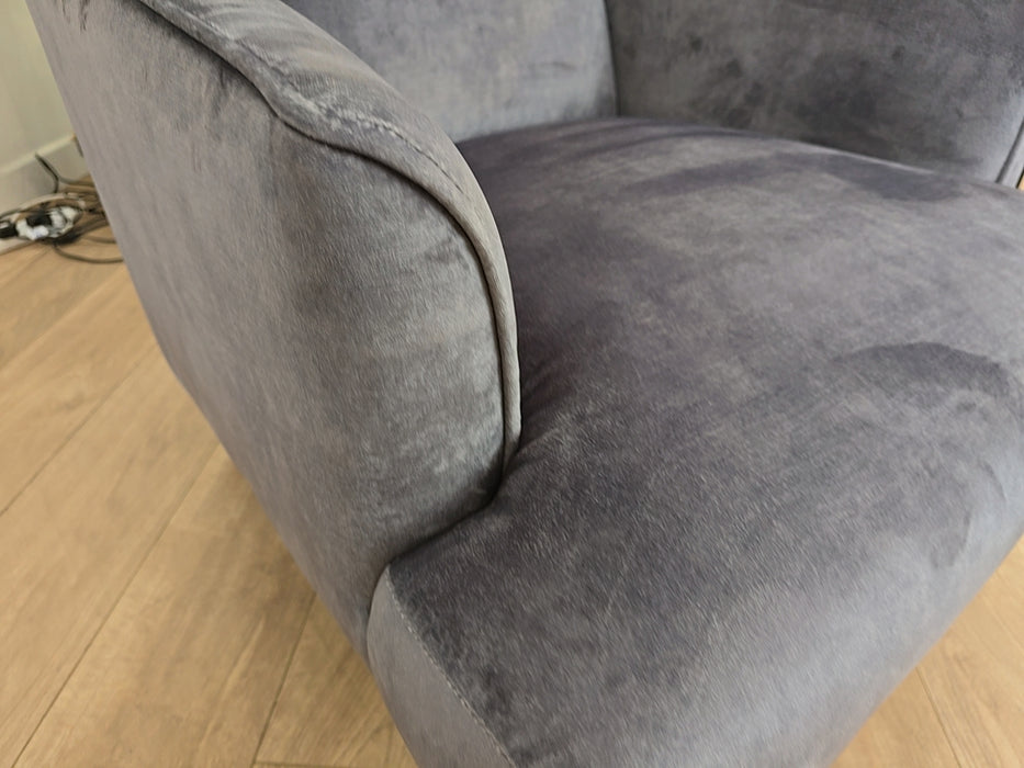 Conford - Fabric Accent Chair - Velvet Grey