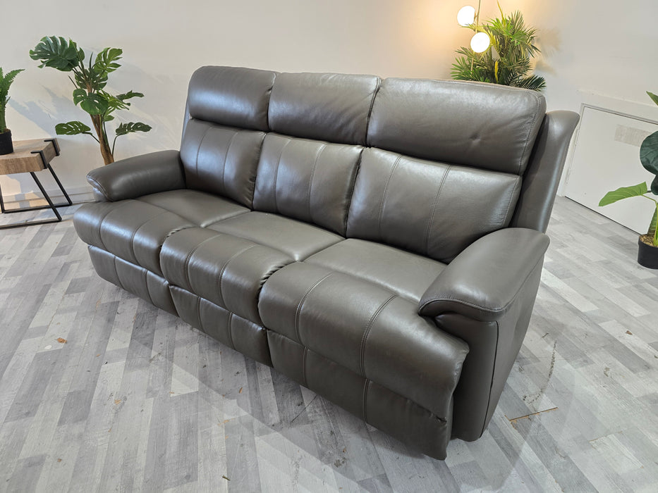 Gracie 3 Seater - Trusty Sheen Leather Storm