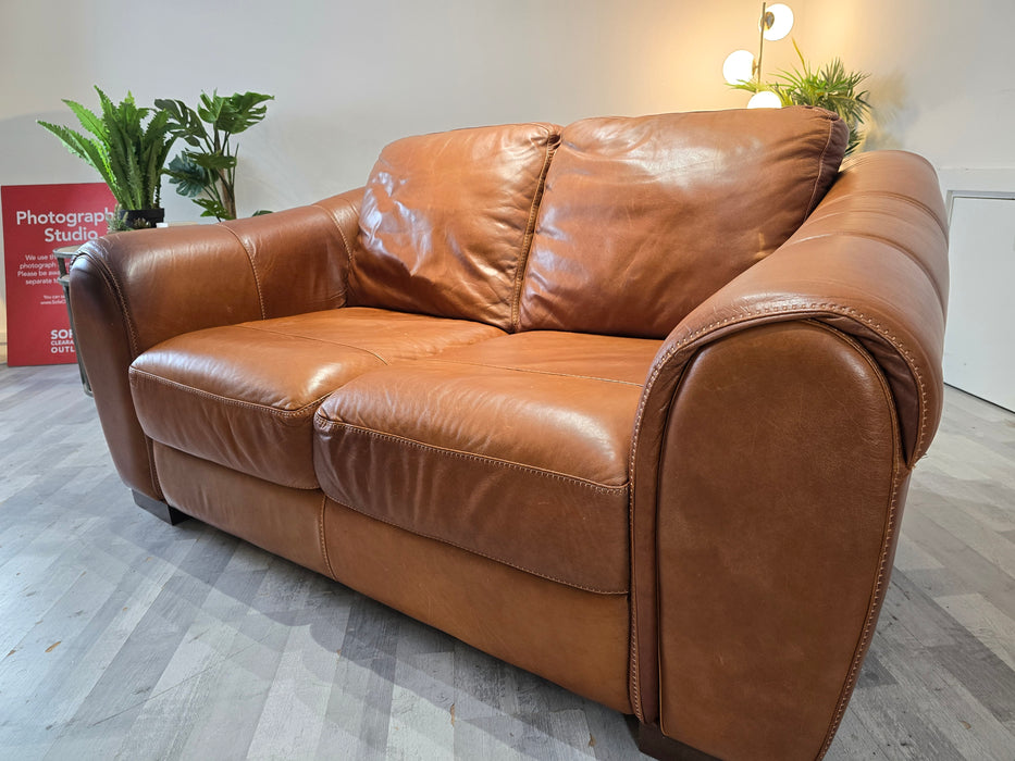 Galleria 2 Seater - Leather Sofa - Indiana Tan