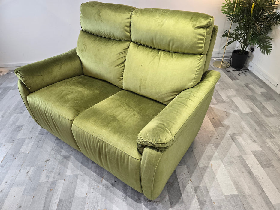 Parker 2 Seater - Leather Sofa - Heritage Velvet Olive