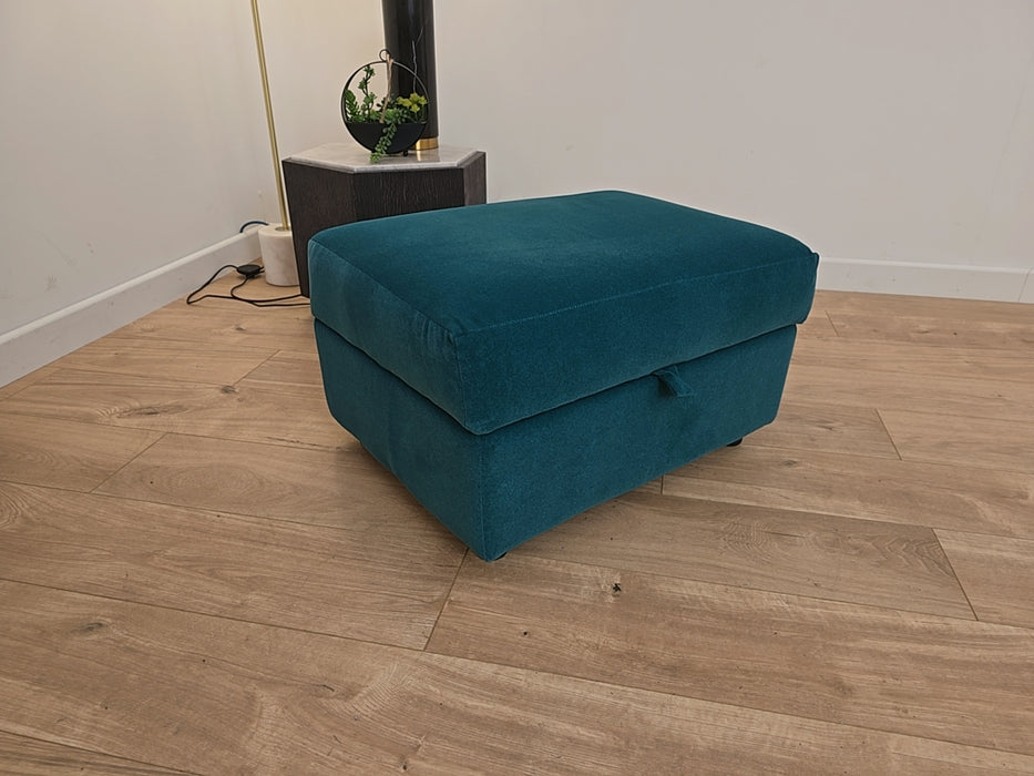 Finchley Designer  - Fabric Footstool  - Nordic Teal