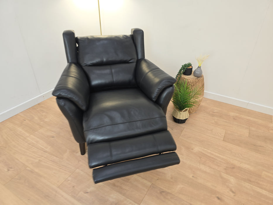 Albert Chair  - Power Recliner Leather  - Black