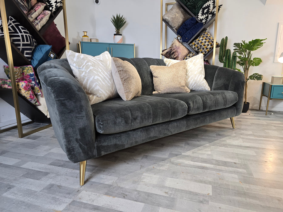 Opulent 3 Seater - Manolo Slate Luxe Mix