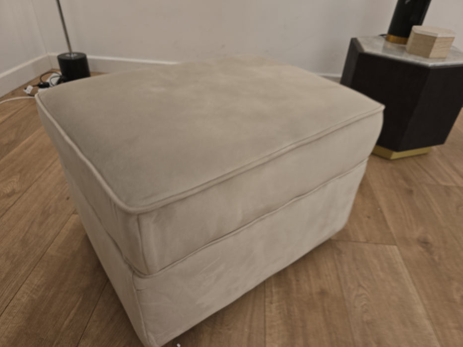 Titan Footstool - Fabric - Festival Cream All Over