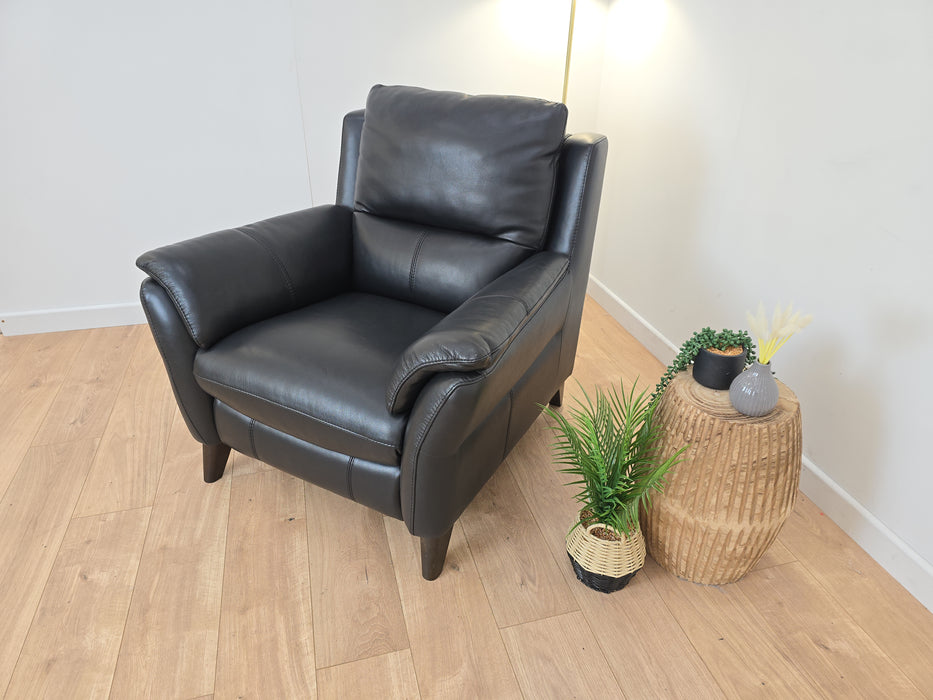 Albert Chair  - Power Recliner Leather  - Black