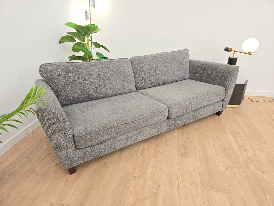 Canterbury 4 Seater - Fabric Sofa - Weave Charcoal/Silver