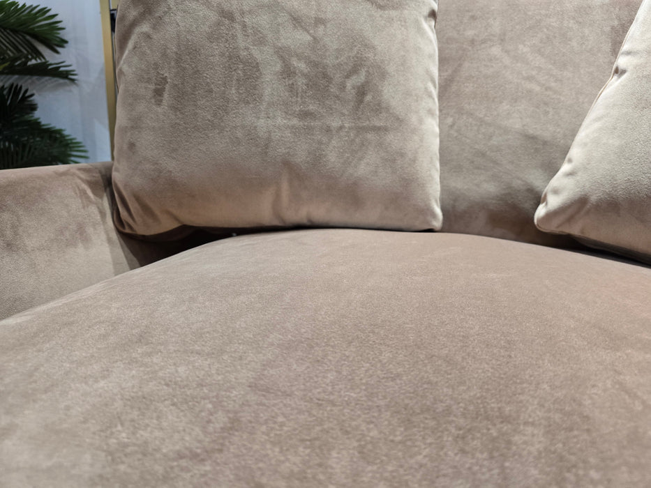 Infinity 1.5 Seat - Fabric Loveseat -  Maison Velvet Camel/Ecru Mix