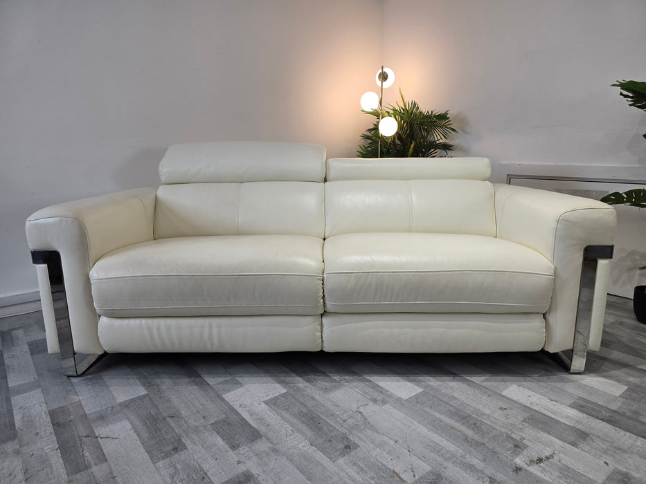 Moreno 3 Seater - Leather  - White