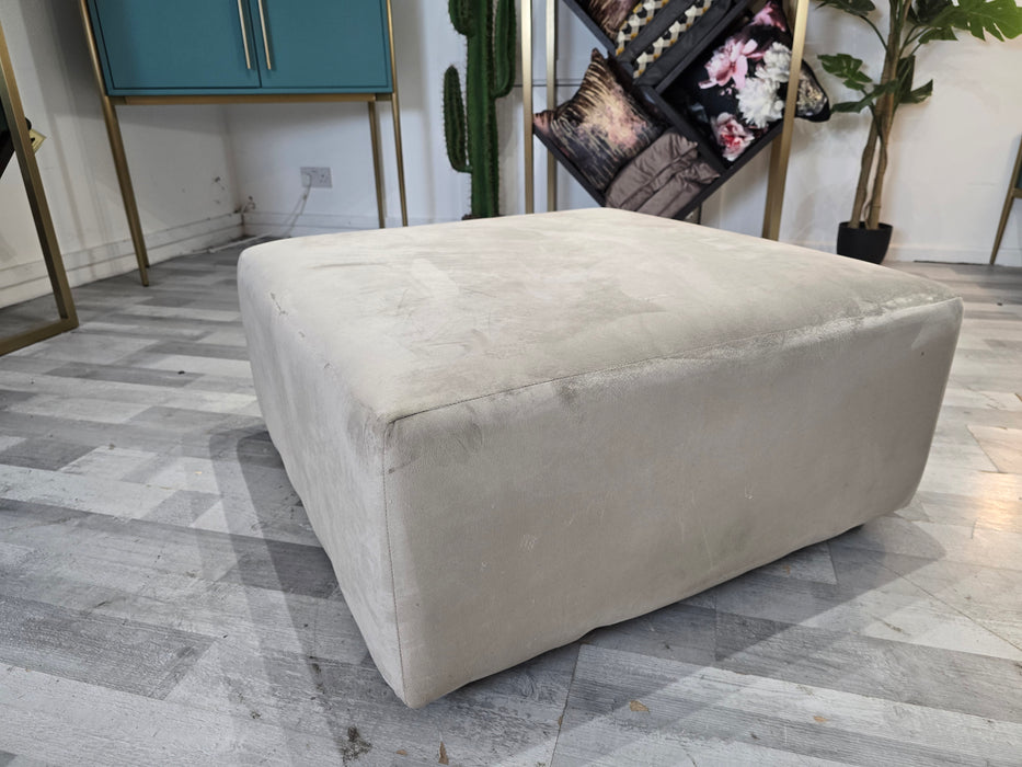 Titan Designer Footstool - Fabric -  Marina Stone All Over