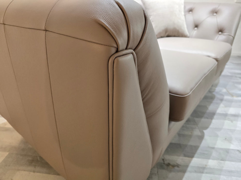 Bridgerton Leather 2 Seater - Trusty supple Taupe Grey