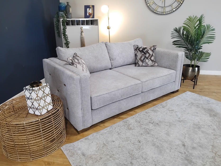 Sofology Titan Fabric 3 Seater Lifestyle Marbled Stone