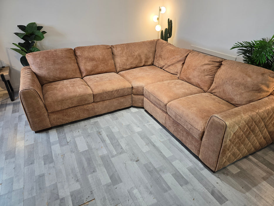 Mazzini 2 Corner 2 - Leather Sofa - Utah Tan