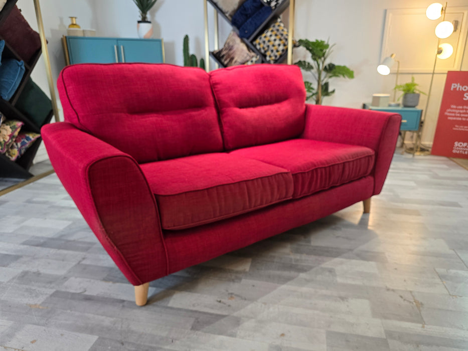 Hetty 2 Seater - Fabric Sofa - Linoso Red