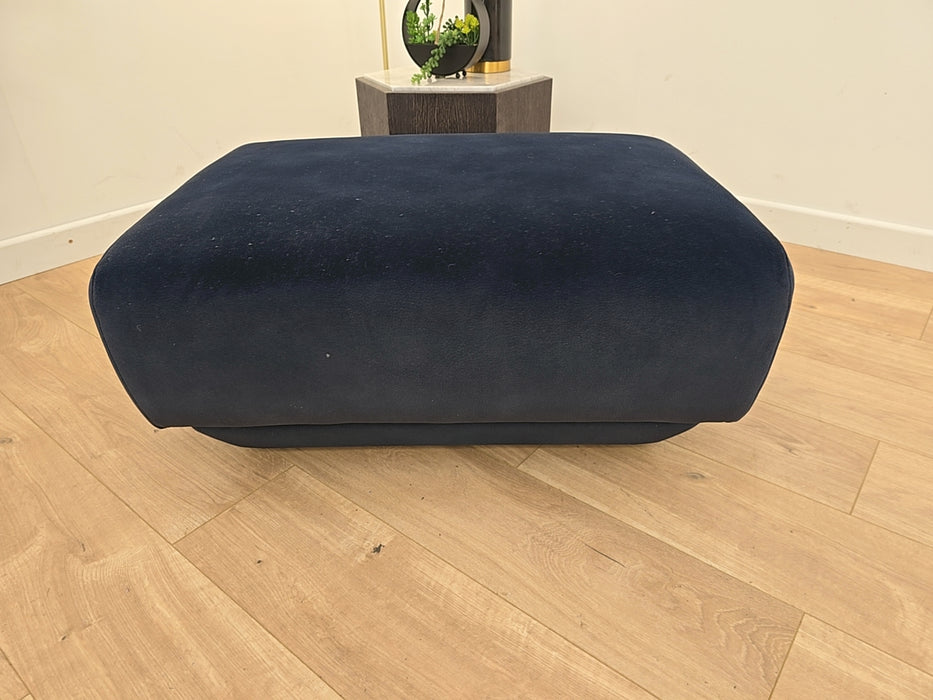 Trent - Fabric Footstool  - Navy