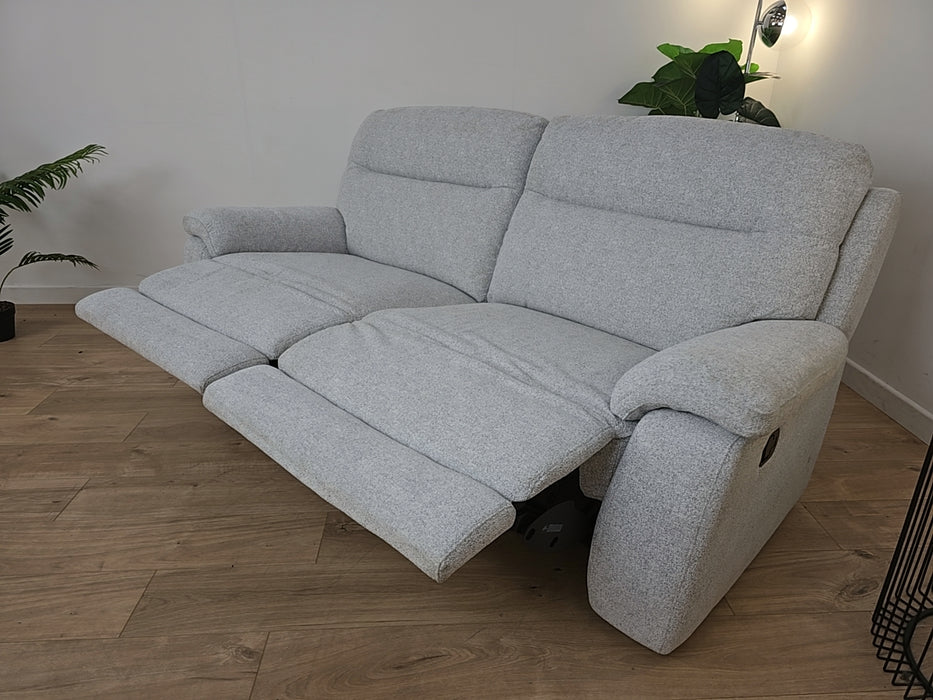 Aneisha 3 Seater - Fabric Manual Reclining Sofa- Grey