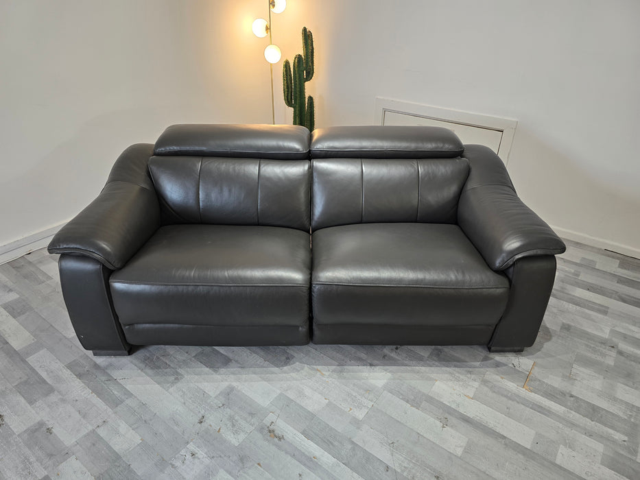 Carrera 2.5 Seater - Trusty Embossed Leather Charcoal