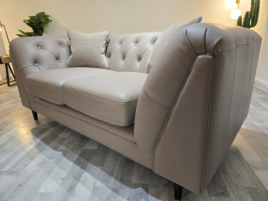 Bridgerton Leather 2 Seater - Trusty supple Taupe Grey