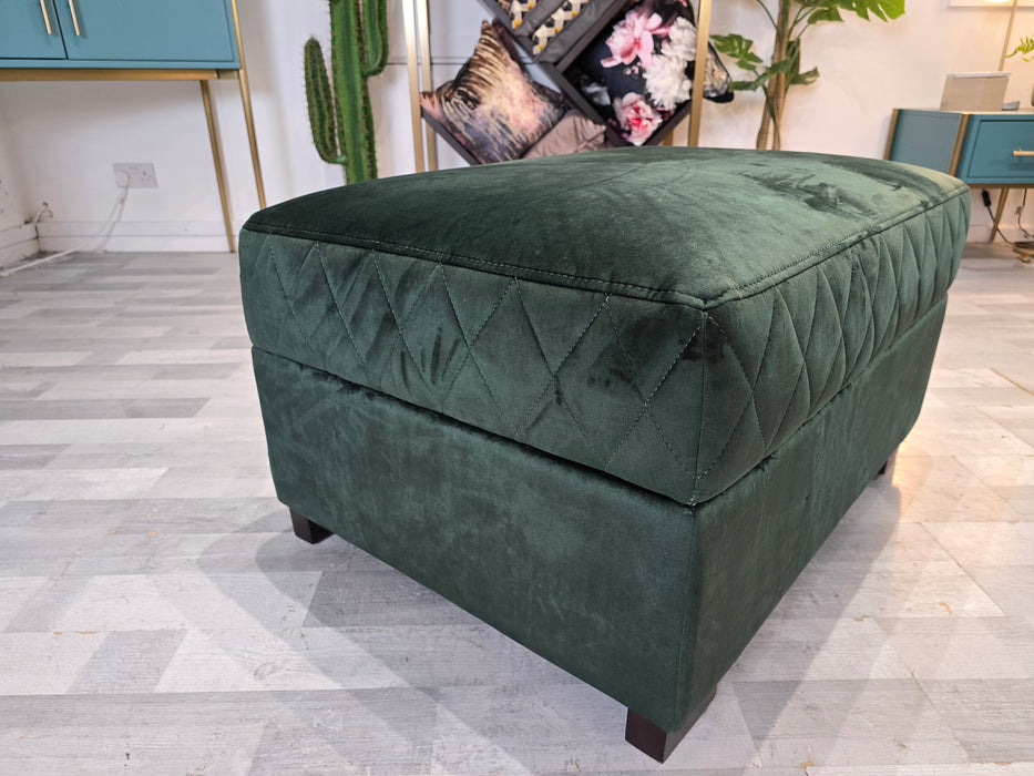 Benz Designer Footstool  - Heritage Bottle Green