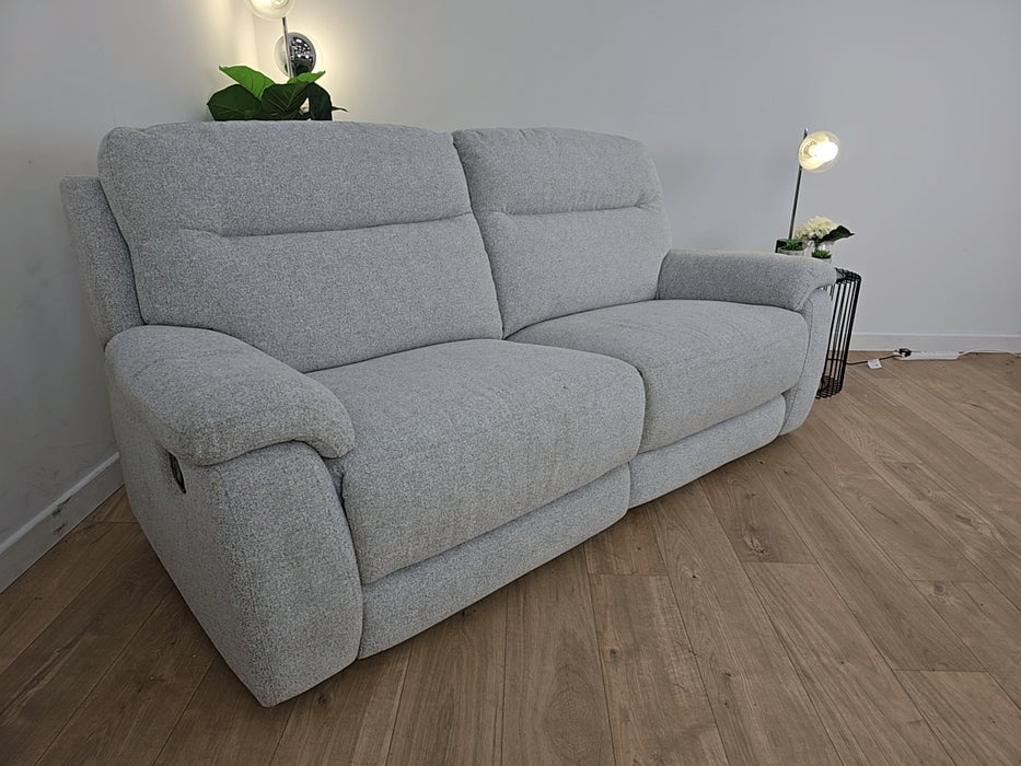 Aneisha 3 Seater - Fabric Manual Reclining Sofa- Grey