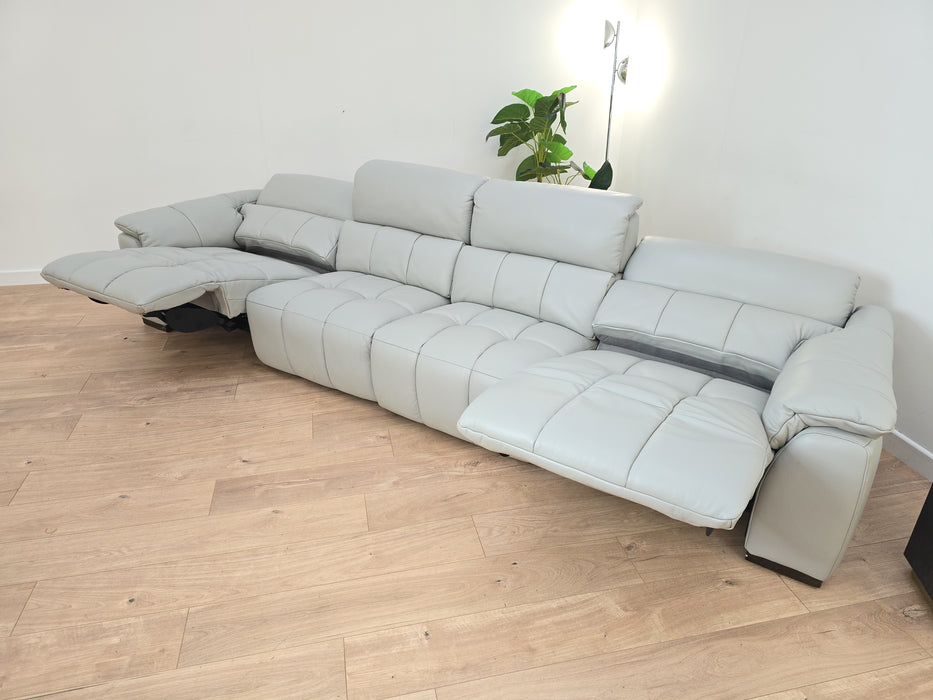 Montebello 4 Seater Sofa -  Leather - Grey